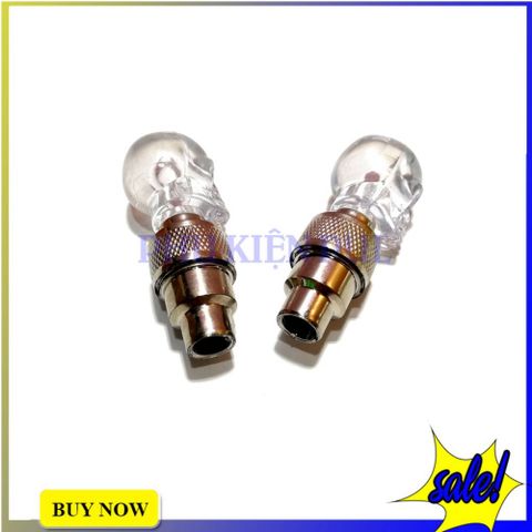 Đèn LED Hình Đầu Lâu Cho Xe Máy & Xe Đạp - Đèn Van Bánh Xe Màu Ngẫu Nhiên Tạo Hiệu Ứng Sáng Rực Rỡ Khi Di Chuyển