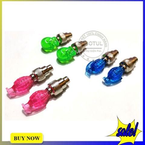 Đèn LED Hình Đầu Lâu Cho Xe Máy & Xe Đạp - Đèn Van Bánh Xe Màu Ngẫu Nhiên Tạo Hiệu Ứng Sáng Rực Rỡ Khi Di Chuyển