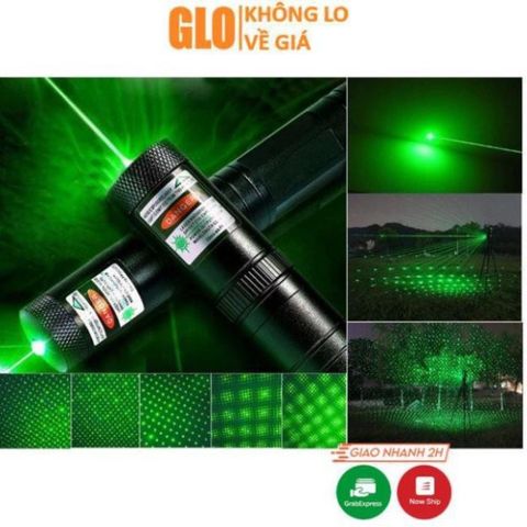 Đèn Pin Laser 303 Ánh Sáng Xanh Lá Chiếu Xa 5000m, Phụ Kiện Kính Vạn Hoa, Pin Sạc An Toàn Từ GloMart