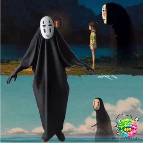 Trang Phục Cosplay Vô Diện Spirited Away - Bộ Đồ Hỏa Trang Đầy Đủ Cho Người Lớn và Trẻ Em, Áo, Mặt Nạ, Gang Tay