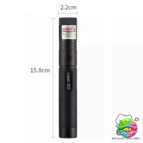 Đèn Laser Laze 303 Tia Xanh - Công Suất 1000mW, Chiếu Xa 3km, Đen - Đèn Chiếu Sáng Đa Năng Cho Giảng Dạy và Hoạt Động Ngoài Trời