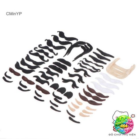 Bộ Râu Trang Phục Vui Nhộn 48 Chiếc - Phụ Kiện Halloween Hóa Trang Cho Trẻ Em và Người Lớn, Độc Đáo và Hài Hước