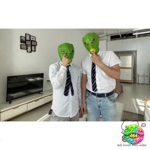 Mặt Nạ Hóa Trang Cá Xanh và Ếch Xanh Hài Hước - Phụ Kiện Cosplay Halloween Độc Lạ, Gây Cười, Viral Trên Mạng Xã Hội