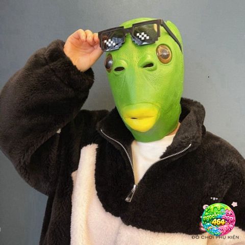 Mặt Nạ Hóa Trang Cá Xanh và Ếch Xanh Hài Hước - Phụ Kiện Cosplay Halloween Độc Lạ, Gây Cười, Viral Trên Mạng Xã Hội