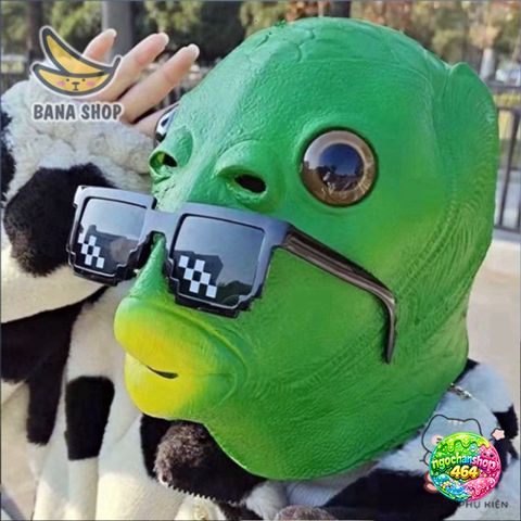 Mặt Nạ Cosplay Đầu Cá Silicone Độc Đáo, Phụ Kiện Hóa Trang Đa Sắc, An Toàn Cho Da, Thích Hợp Halloween, Tiệc Tùng, Diễn Kịch