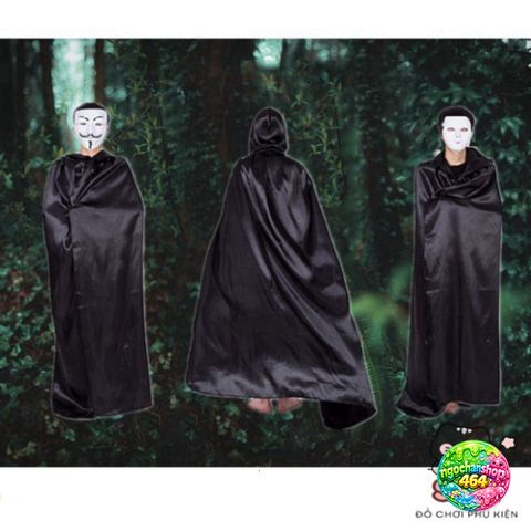 Trang Phục Hóa Trang Thần Chết Halloween Cao Cấp - Áo Xống Đen Bí Ẩn Cho Nam Nữ, Thiết Kế Độc Đáo, Phong Cách Ma Quái