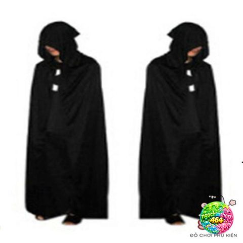 Trang Phục Hóa Trang Thần Chết Halloween Cao Cấp - Áo Xống Đen Bí Ẩn Cho Nam Nữ, Thiết Kế Độc Đáo, Phong Cách Ma Quái
