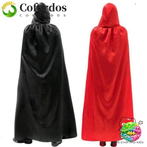 Áo Choàng Trùm Đầu Huyền Bí Grim Reaper - Bộ Trang Phục Halloween Thời Trang Cho Người Lớn Và Trẻ Em - Polyester Đen, Tím, Đỏ