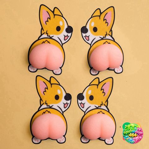 Miếng Dán Silicon Mông Giảm Stress Cute - Sticker Quả Đào Độc Đáo Cho Điện Thoại, Xe Hơi, Trang Trí Nhà Cửa