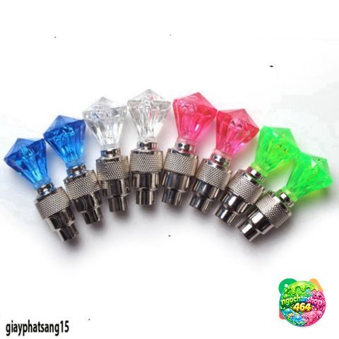 Đèn Led Gắn Van Bánh Xe 7 Màu - Đèn Nháy Phát Sáng An Toàn Cho Xe Máy & Xe Đạp, Trang Trí Độc Đáo Khi Chạy Đường