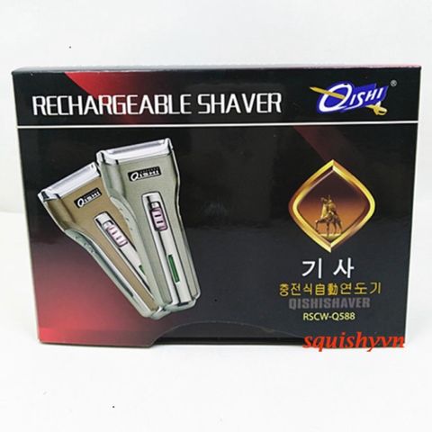 Máy Cạo Râu QISHI RSCW-Q588 2 Lưỡi Kép - Thiết Kế Gọn Nhẹ, Cạo Sát Da An Toàn, Dành Cho Đấng Mày Râu.