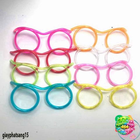 Ống Hút Mắt Kính PET Vui Nhộn Siêu Mềm Dẻo - Đồ Chơi Hài Hước Sáng Tạo Cho Trẻ Em 36,5cm/67cm