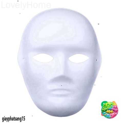 Mặt Nạ Giấy Trắng DIY Trang Điểm Halloween Cho Bé - Mặt Nạ Hóa Trang Sáng Tạo, Thoải Mái và Thân Thiện Với Môi Trường