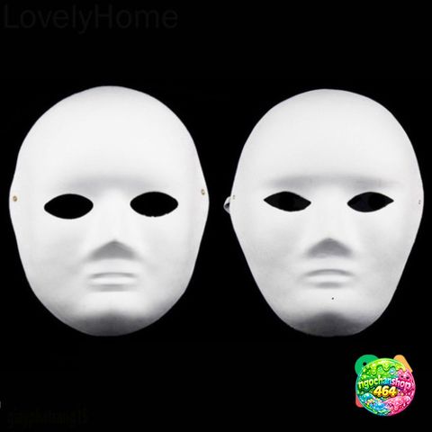 Mặt Nạ Giấy Trắng DIY Trang Điểm Halloween Cho Bé - Mặt Nạ Hóa Trang Sáng Tạo, Thoải Mái và Thân Thiện Với Môi Trường