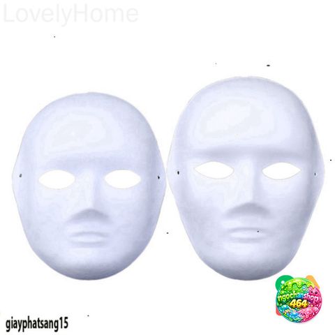 Mặt Nạ Giấy Trắng DIY Trang Điểm Halloween Cho Bé - Mặt Nạ Hóa Trang Sáng Tạo, Thoải Mái và Thân Thiện Với Môi Trường