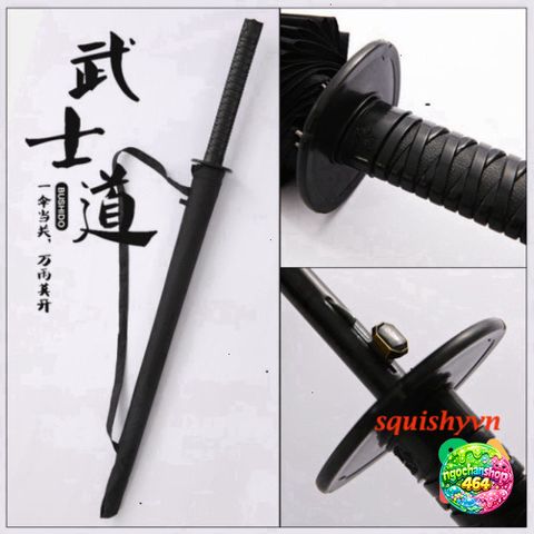 Ô Dù Katana Đen - Dù Che Mưa Chống Bão Cán Kiếm Nhật Siêu Bền, Thiết Kế Độc Đáo và Chắc Chắn 16 Nan 100cm
