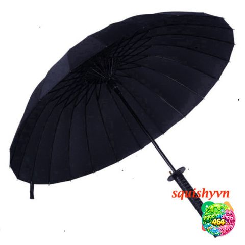 Ô Dù Katana Đen - Dù Che Mưa Chống Bão Cán Kiếm Nhật Siêu Bền, Thiết Kế Độc Đáo và Chắc Chắn 16 Nan 100cm