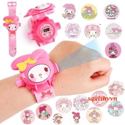 Đồng Hồ Hoạt Hình 3D Hello Kitty và Kuromi Cho Bé - Đồng Hồ Điện Tử Xinh Xắn, Quà Tặng Đáng Yêu Cho Trẻ Em