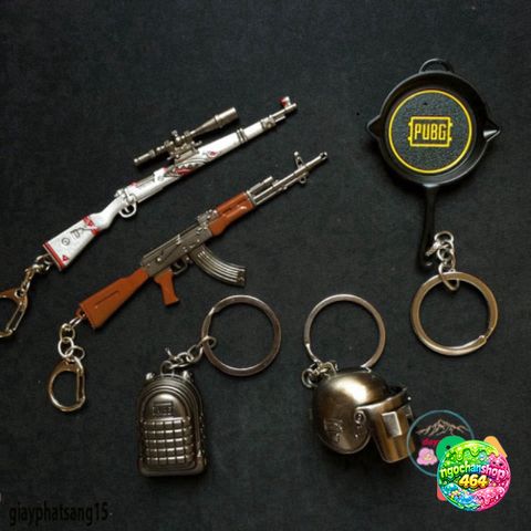 Móc Khóa PUBG Kim Loại - Chảo, Mũ, Giáp, Balo - Phụ Kiện Thời Trang Dành Cho Fan Game PUBG