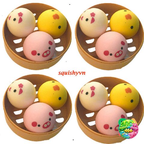 Đồ Chơi Squishy Bánh Bao & Dimsum - Đồ Chơi Giảm Căng Thẳng An Toàn Cho Trẻ Em, Phát Triển Kỹ Năng Nấu Ăn