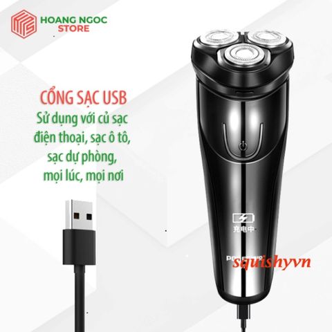 Máy Cạo Râu Flyco Poree PS156 - Tông Đơ Chống Nước, 3 Đầu Cạo, Pin Bền, Thích Hợp Cạo Khô và Ướt, Quà Tặng Nam Ấm Áp