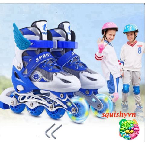Giày Trượt Patin Batin QF Phát Sáng Dành Cho Trẻ Em - Mẫu Mới, Thời Trang, An Toàn, Size M