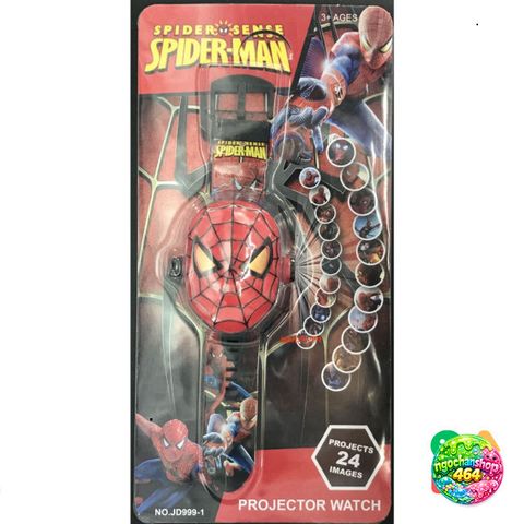 Đồng Hồ Chiếu 3D Cho Trẻ Em - 24 Hình Hoạt Hình Đô Rê Mon, Spiderman, Iron Man, Batman - Đồng Hồ Kỹ Thuật Số Thời Trang
