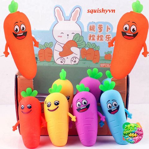 Biểu Cảm Củ Cà Rốt Jumbo - Đồ Chơi Mềm Xốp Giảm Stress Dễ Thương Cho Trẻ Em - Quà Tặng Ngộ Nghĩnh