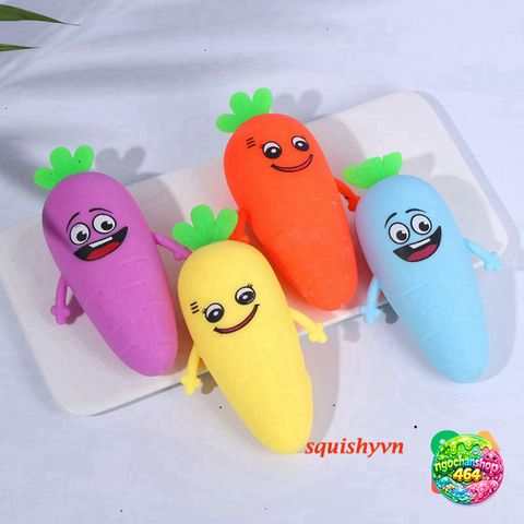 Biểu Cảm Củ Cà Rốt Jumbo - Đồ Chơi Mềm Xốp Giảm Stress Dễ Thương Cho Trẻ Em - Quà Tặng Ngộ Nghĩnh
