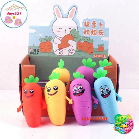 Biểu Cảm Củ Cà Rốt Jumbo - Đồ Chơi Mềm Xốp Giảm Stress Dễ Thương Cho Trẻ Em - Quà Tặng Ngộ Nghĩnh