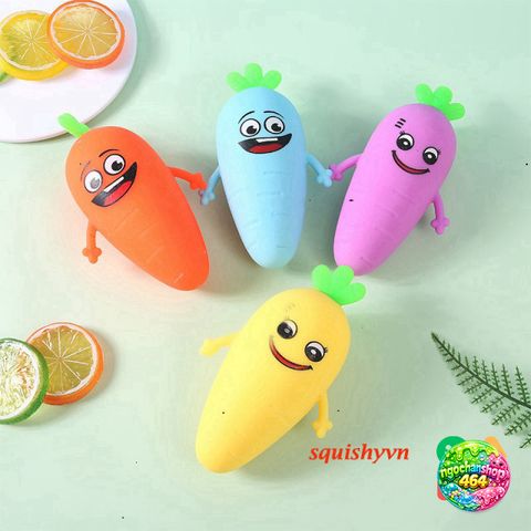 Biểu Cảm Củ Cà Rốt Jumbo - Đồ Chơi Mềm Xốp Giảm Stress Dễ Thương Cho Trẻ Em - Quà Tặng Ngộ Nghĩnh