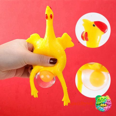 Móc Khóa Gà Đẻ Trứng Vui Nhộn - Quà Tặng Độc Đáo Cho Mọi Dịp, Đồ Chơi Thú Vị Hình Gà Mái 9x6cm