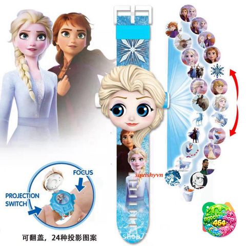 Đồng Hồ Kỹ Thuật Số Trẻ Em - Pin Lật Hình Hoạt Hình Bạch Tuyết, Iron Man, Spiderman - Đồng Hồ Chiếu LED Thể Thao Cho Bé