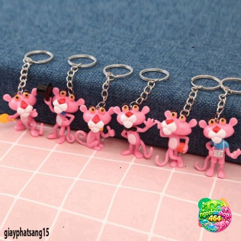 Móc Khóa Pink Panther Thêu - Phụ Kiện Thời Trang Mô Hình Hoạt Hình Độc Đáo, Quà Tặng Dễ Thương Cho Cặp Đôi