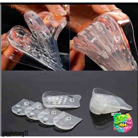 Bộ 10 Miếng Lót Giày Silicon Tăng Chiều Cao - Chống Đau Chân, Tùy Chỉnh Chiều Cao Dễ Dàng, Phù Hợp Mọi Loại Giày