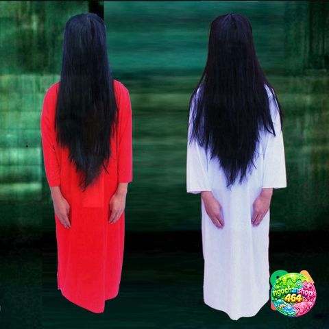 Bộ Hóa Trang Ma Nữ Tóc Dài Đen Trắng - Áo Choàng Thần Chết Halloween, Phụ Kiện Lễ Hội Kinh Dị, Cosplay Đẹp, Thoải Mái, Bền Chắc