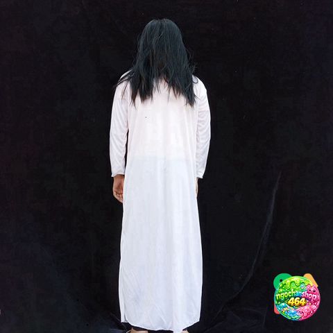 Bộ Hóa Trang Ma Nữ Tóc Dài Đen Trắng - Áo Choàng Thần Chết Halloween, Phụ Kiện Lễ Hội Kinh Dị, Cosplay Đẹp, Thoải Mái, Bền Chắc
