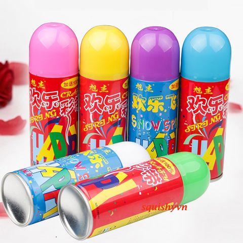 Bình Phun Màu Sắc Đỏ, Cam, Vàng, Xanh, Xanh Dương, Hồng, Tím - Trang Trí Sự Kiện, Bữa Tiệc, Lễ Hội, Tỏ Tình Lãng Mạn
