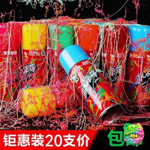 Bình Phun Màu Sắc Đỏ, Cam, Vàng, Xanh, Xanh Dương, Hồng, Tím - Trang Trí Sự Kiện, Bữa Tiệc, Lễ Hội, Tỏ Tình Lãng Mạn
