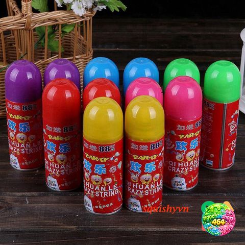 Bình Phun Màu Sắc Đỏ, Cam, Vàng, Xanh, Xanh Dương, Hồng, Tím - Trang Trí Sự Kiện, Bữa Tiệc, Lễ Hội, Tỏ Tình Lãng Mạn