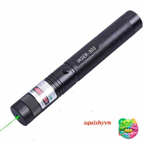 Bút laser 303 có pin sạc - Đèn chiếu đa chế độ, ánh sáng xanh lá, công suất 5000mw, thích hợp giảng dạy và hướng dẫn du lịch.