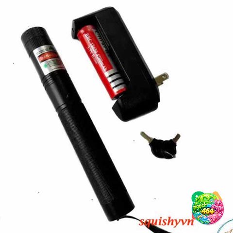 Bút laser 303 có pin sạc - Đèn chiếu đa chế độ, ánh sáng xanh lá, công suất 5000mw, thích hợp giảng dạy và hướng dẫn du lịch.