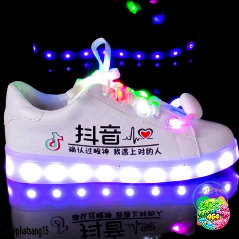 Giày LED Phát Sáng Thể Thao Chữ Hàn - 8 Chế Độ Đèn Nhiều Màu Cho Nam Nữ, Thời Trang Hàn Quốc, Dùng Trong Mọi Sự Kiện