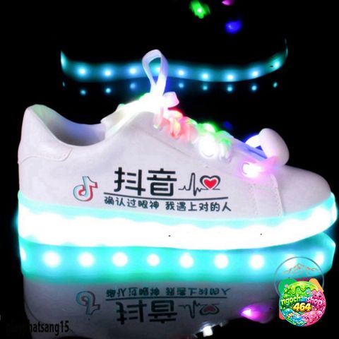 Giày LED Phát Sáng Thể Thao Chữ Hàn - 8 Chế Độ Đèn Nhiều Màu Cho Nam Nữ, Thời Trang Hàn Quốc, Dùng Trong Mọi Sự Kiện