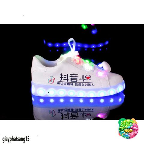 Giày LED Phát Sáng Thể Thao Chữ Hàn - 8 Chế Độ Đèn Nhiều Màu Cho Nam Nữ, Thời Trang Hàn Quốc, Dùng Trong Mọi Sự Kiện