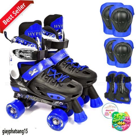 Giày Patin 4 Bánh An Toàn Cho Trẻ Em - Trượt Thoải Mái Từ 5 Đến 14 Tuổi - Giày Chơi An Toàn, Đổi Trả 15 Ngày