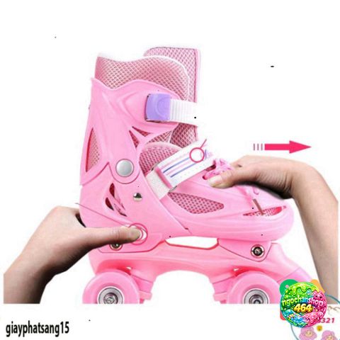 Giày Patin 4 Bánh An Toàn Cho Trẻ Em - Trượt Thoải Mái Từ 5 Đến 14 Tuổi - Giày Chơi An Toàn, Đổi Trả 15 Ngày