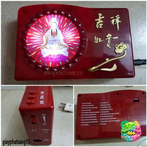 Máy Tụng Kinh Niệm Phật Địa Tạng - Chọn 3, 8 hoặc 20 Bài, Thiết Kế Dễ Sử Dụng, Hỗ Trợ Tu Hành và Chữa Lành Tâm Linh