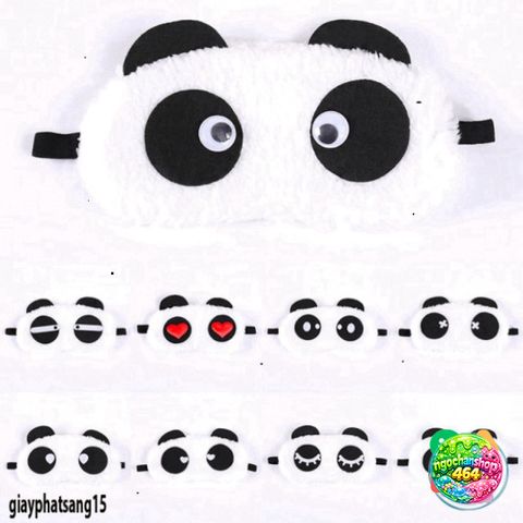 Mặt Nạ Ngủ Gấu Panda Dễ Thương - Bịt Mắt Du Lịch Mềm Mại, Tiện Lợi Cho Giấc Ngủ Thoải Mái
