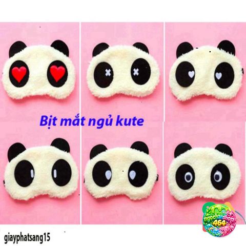 Mặt Nạ Ngủ Gấu Panda Dễ Thương - Bịt Mắt Du Lịch Mềm Mại, Tiện Lợi Cho Giấc Ngủ Thoải Mái